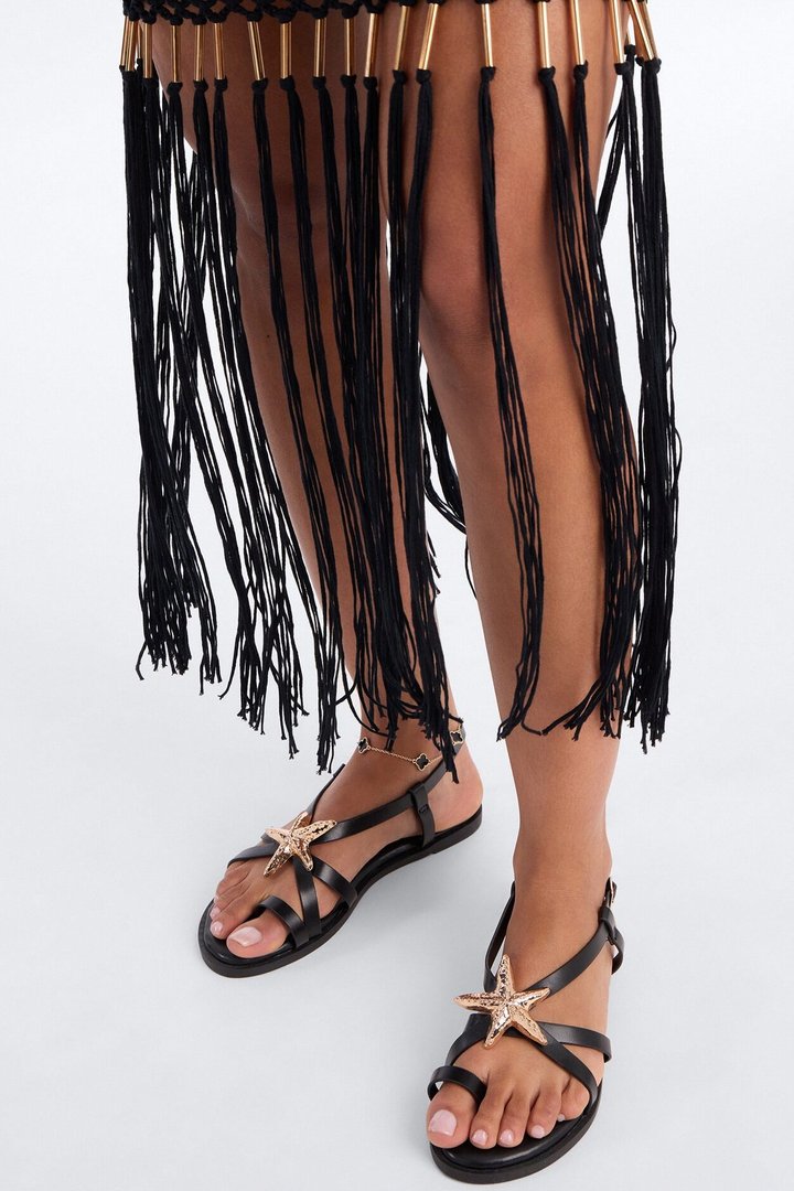 Reyes Starfish Sandals - Black