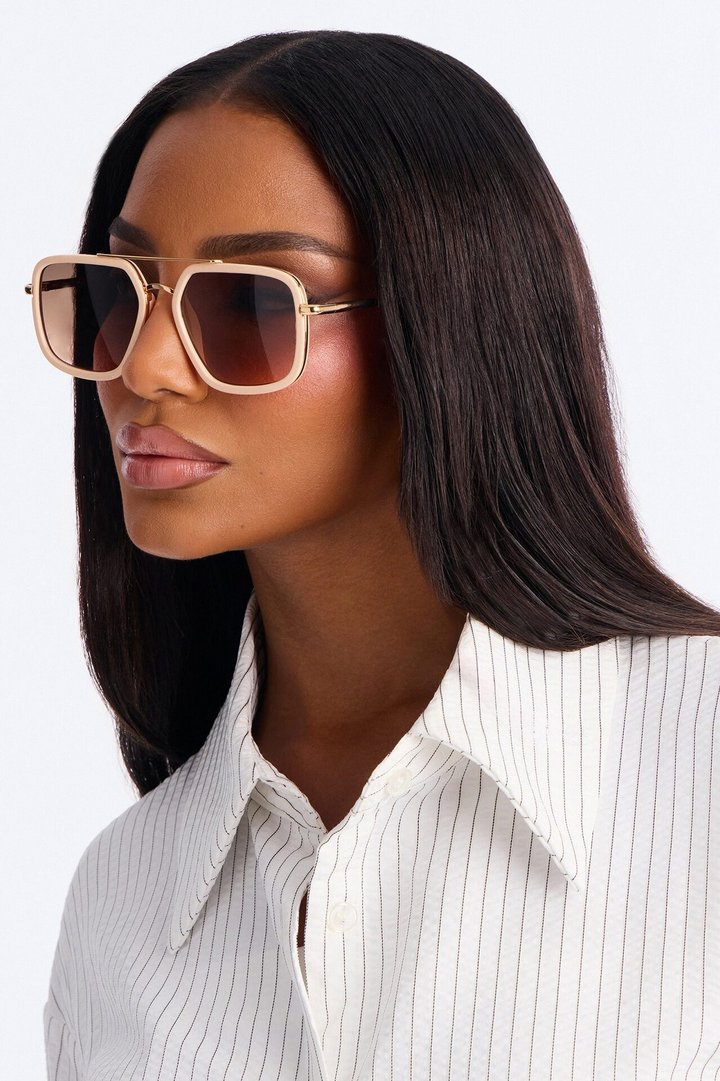 Balcony Aviator Sunglasses - Ivory