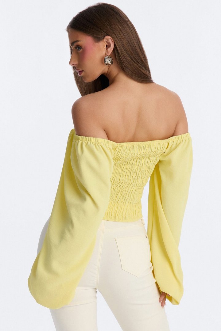 Out To Play Lace Up Airflow Top - Butter Yellow