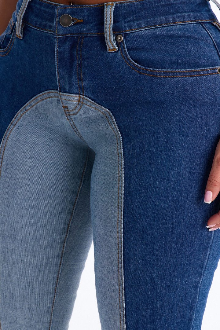 Coronado Low Rise Stretch Flare Jeans - Blue/combo