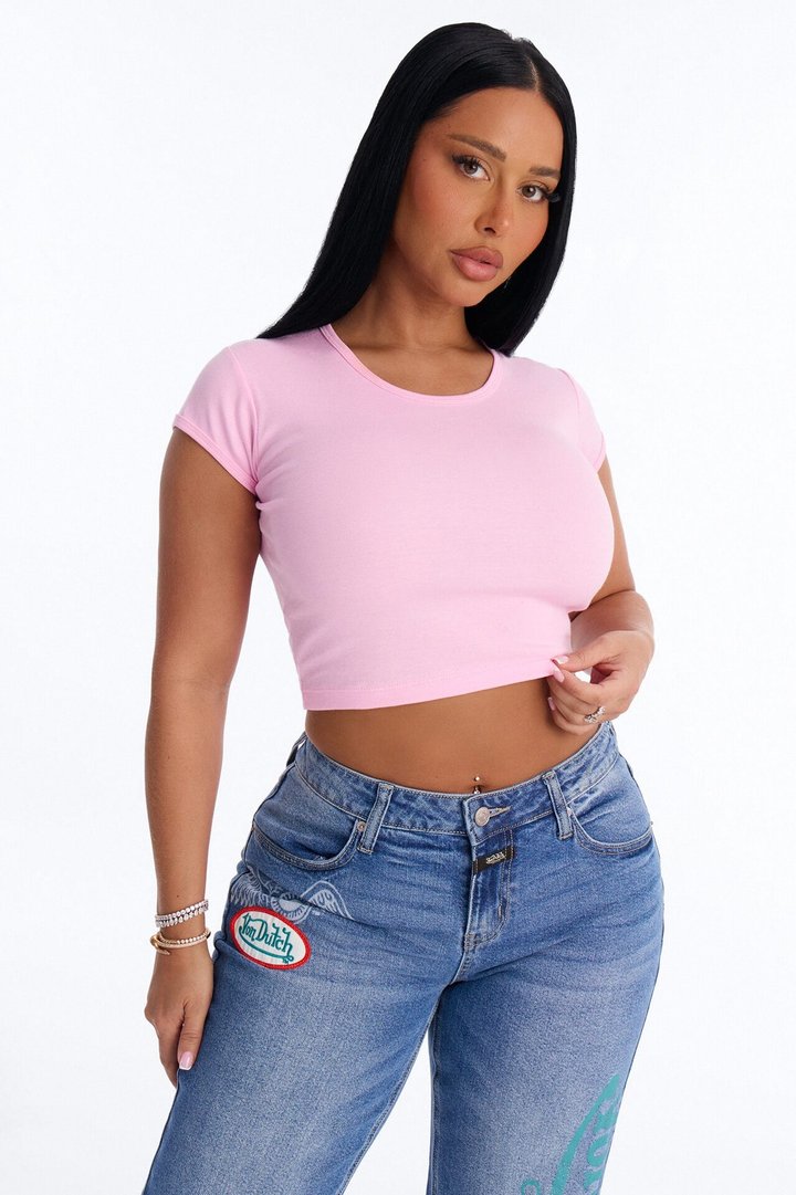 Kierra Baby Tee - Pink