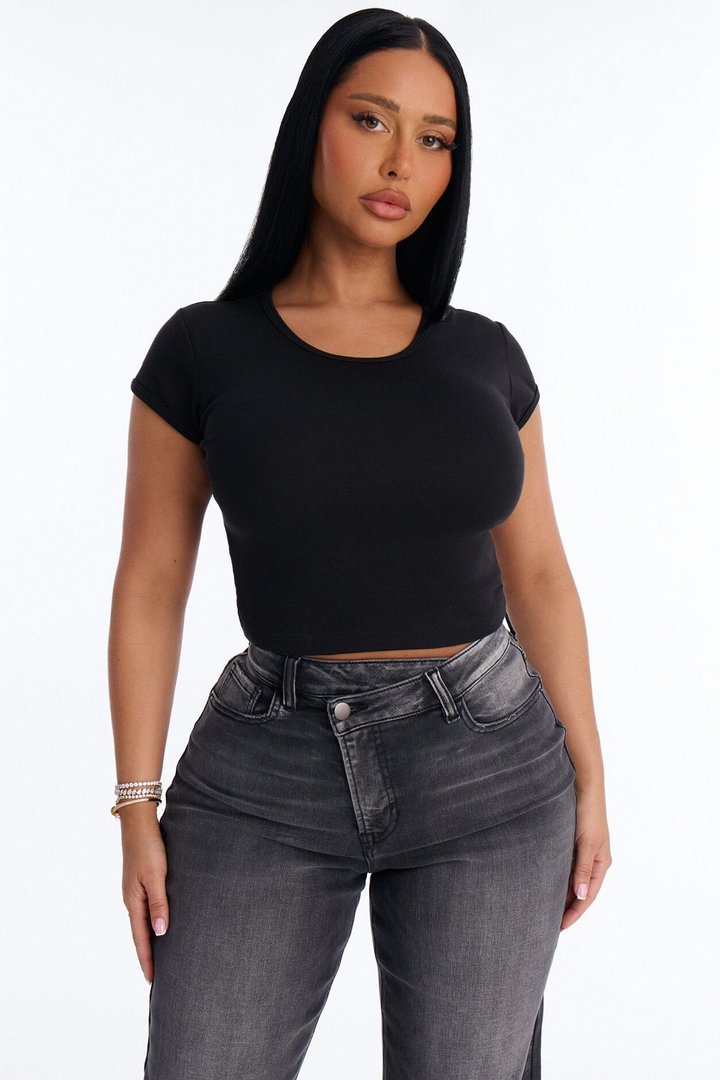 Kierra Baby Tee - Black