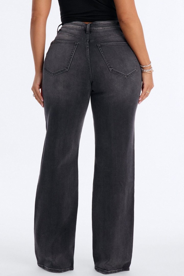 Crossed Paths Stretch Jeans - Grey
