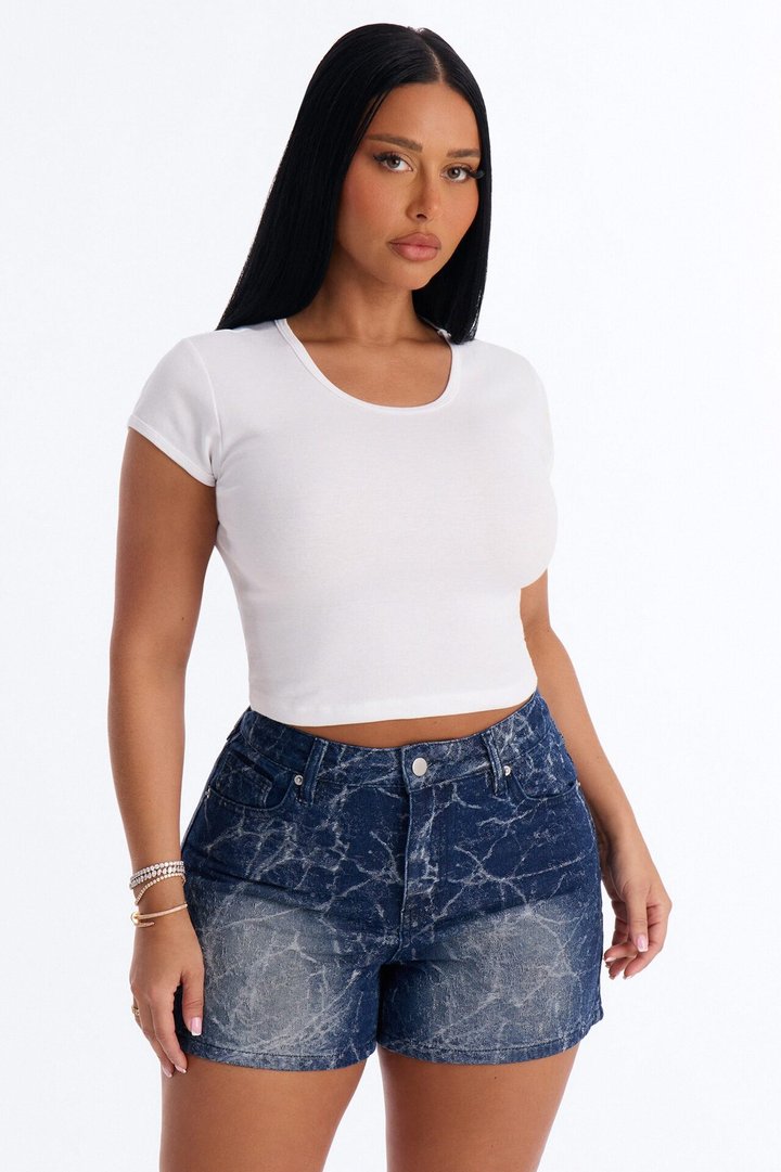 Kierra Baby Tee - White