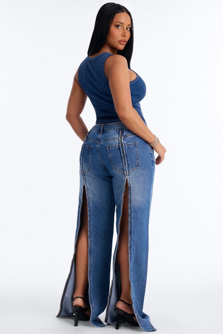 The Backstory Ultra Low Rise Jeans - Medium Wash