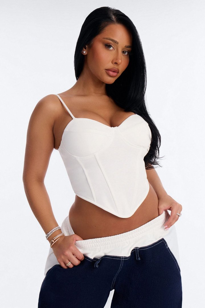 Khali Corset Pant Set - White/combo