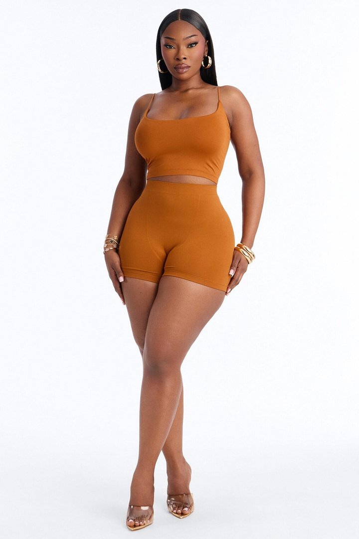 Seamless Smooth Double Lined Micro Hot Short - Copper