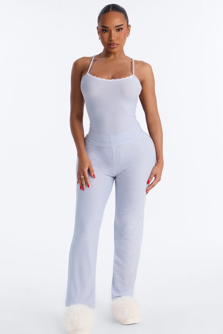 Stay Cozy PJ Pant Set - Light Blue