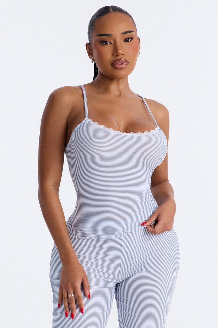 Stay Cozy PJ Pant Set - Light Blue