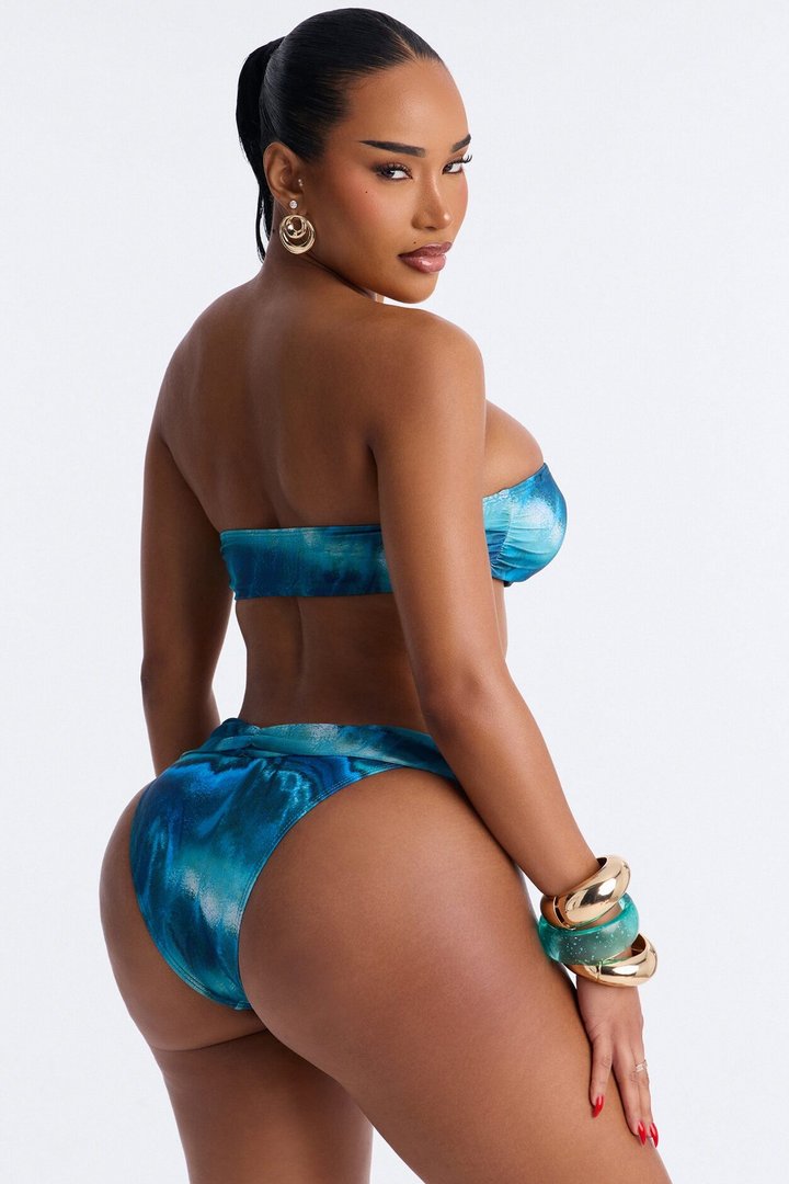 Ocean Frequency Hardware Mesh 3 Piece Bikini Top Set - Blue/combo
