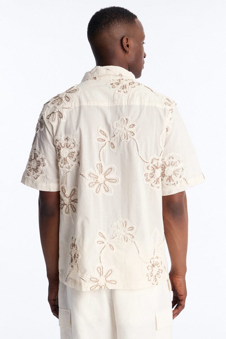 Paper Flore Short Sleeve Button Up Shirt - Cream