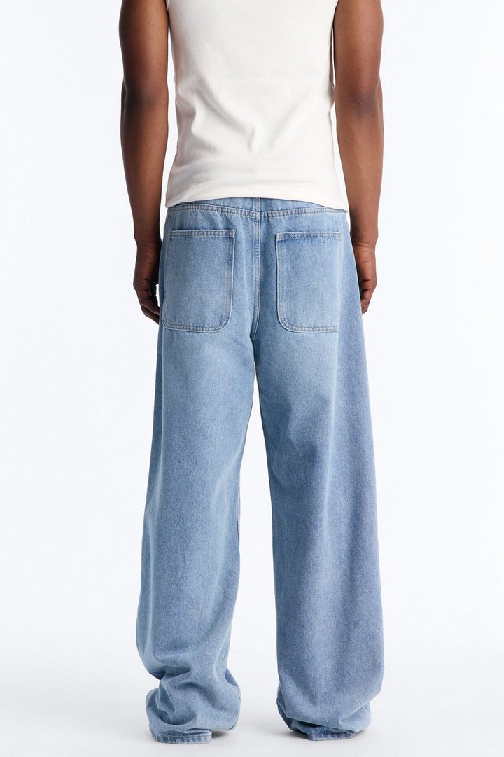 Clean Baggy 5 Pocket Jean - Light Blue Wash