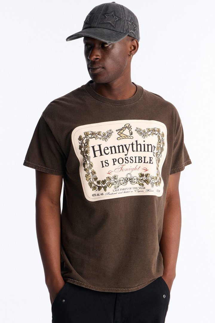 Hennything Is Possible Short Sleeve Crew Tee - Brown