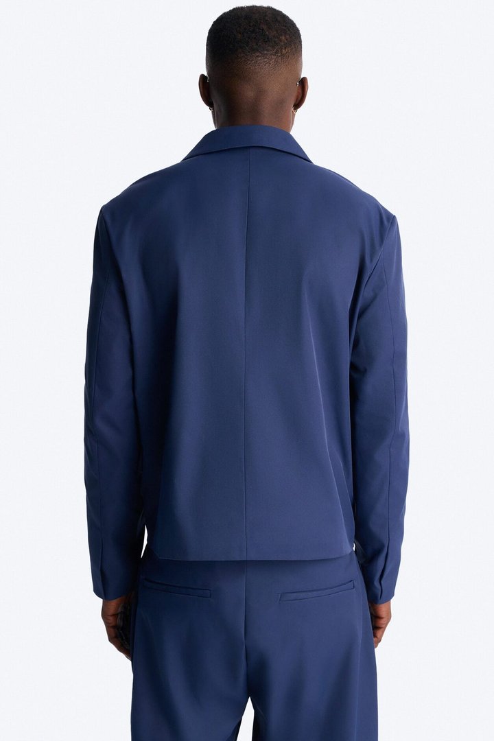 Heirloom Cropped Double Breasted Blazer - Navy