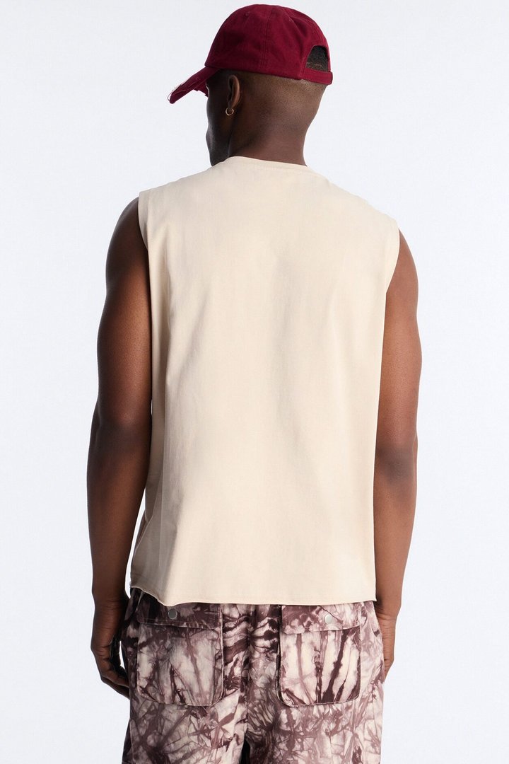 Sakura Dusk Muscle Tank - Stone/Combo