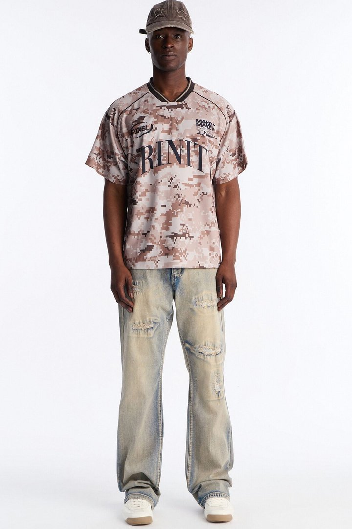 Trinity V-Neck Soccer Jersey - Camouflage