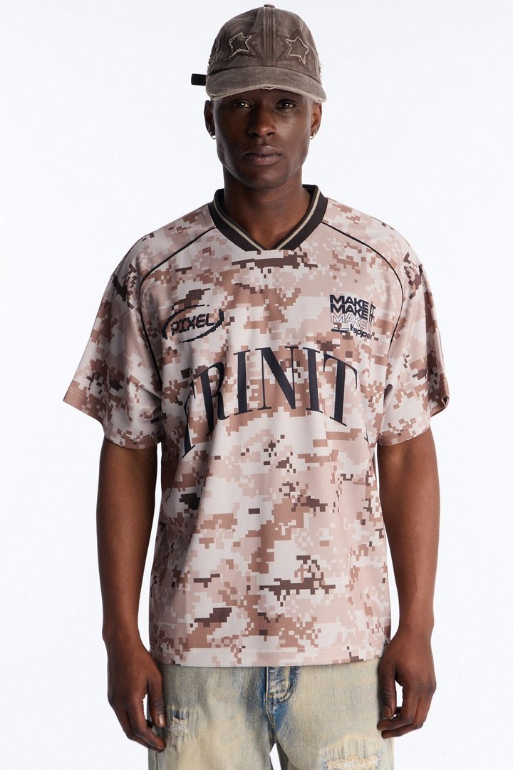 Trinity V-Neck Soccer Jersey - Camouflage