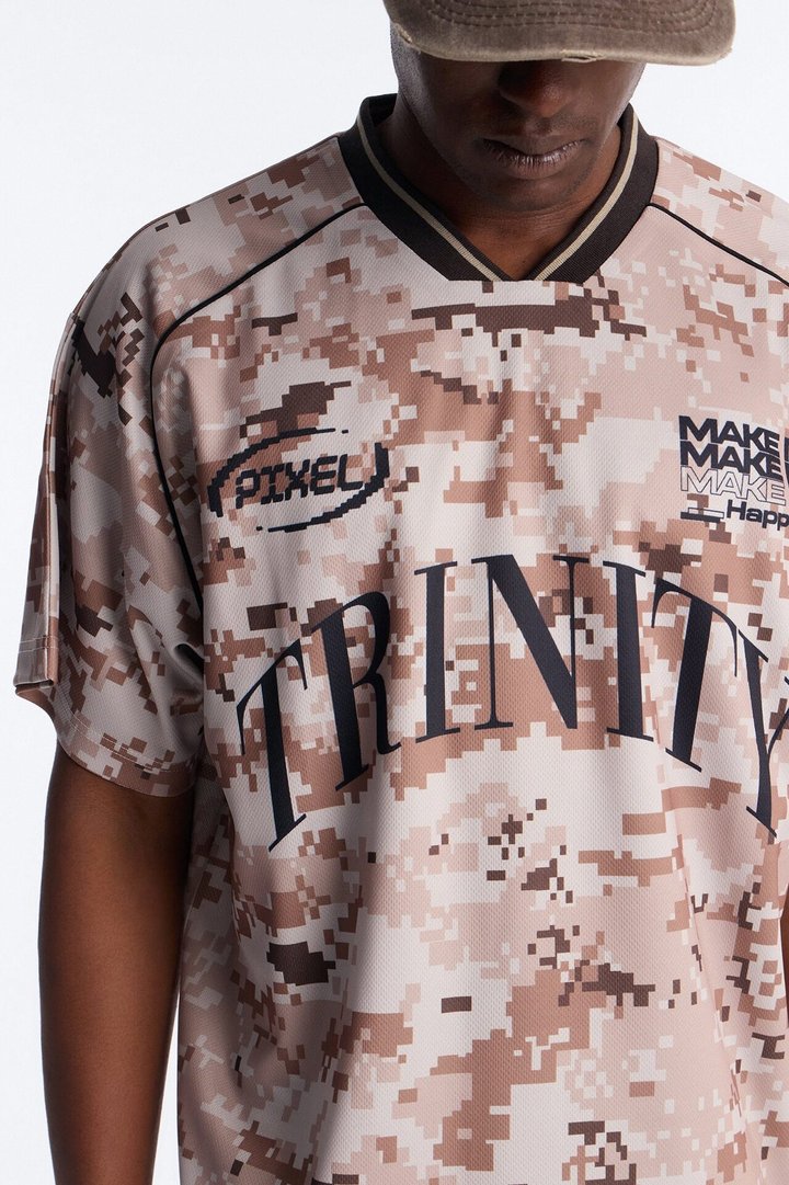 Trinity V-Neck Soccer Jersey - Camouflage