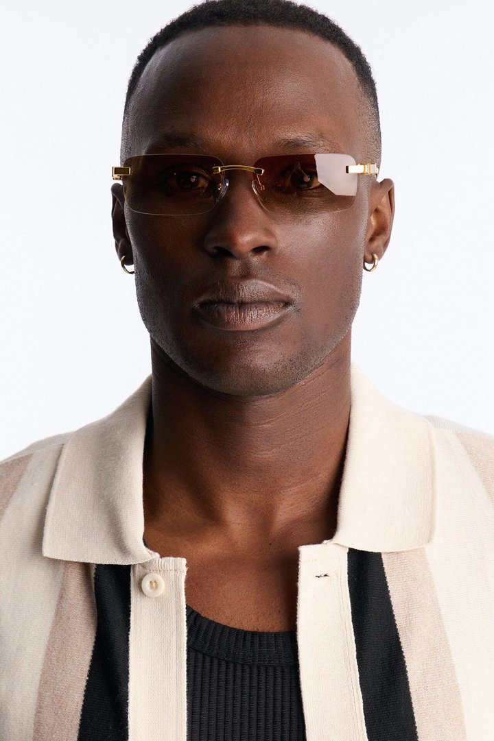 Destination Arrival Sunglasses - Gold/Red