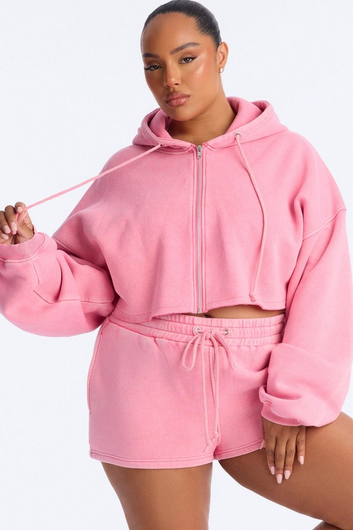 On The Go Washed Short Set - Pink
