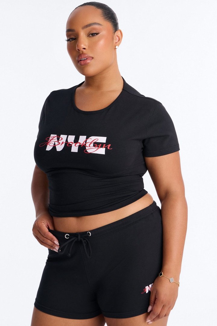 NYC Brooklyn Micro Short Set - Black