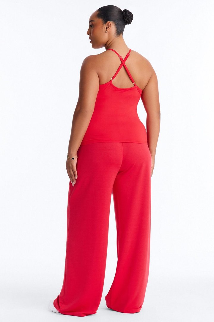 Tiana Wide Leg Pant Set - Red