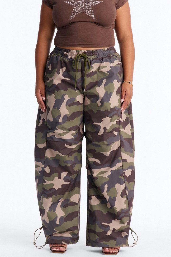 Can't See Me Camo Barrel Leg Joggers 30″ - Camouflage