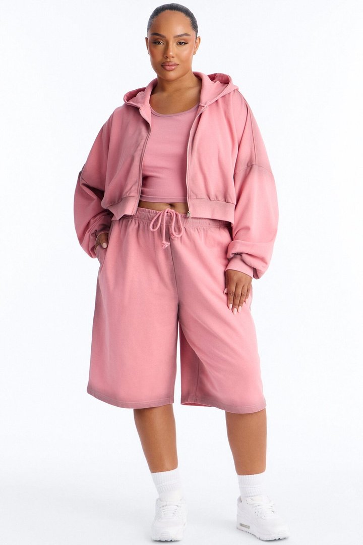 Sam French Terry 3 Piece Jort Set - Pink