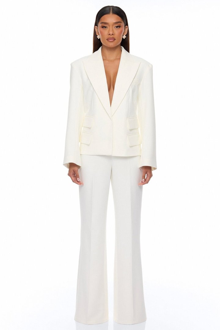 Keep It Professional Pant Set - White