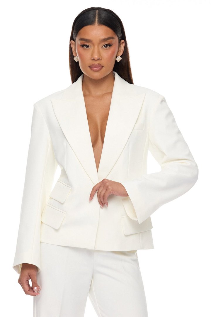Keep It Professional Pant Set - White