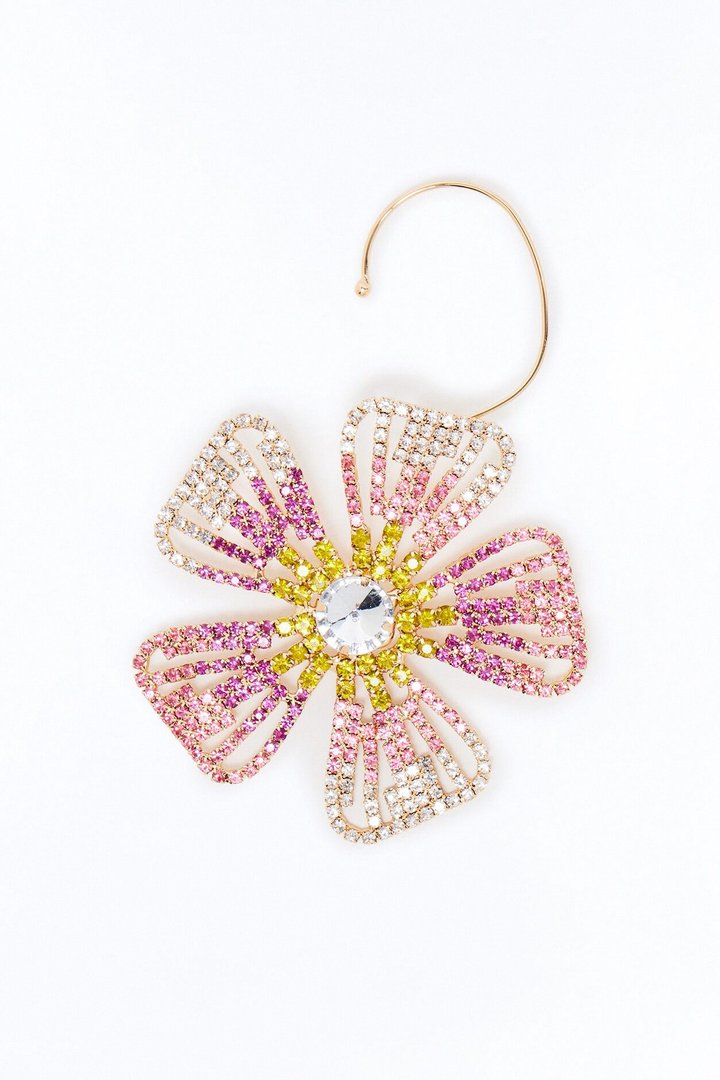 Bloom And Sparkle Ear Cuff - Pink/combo