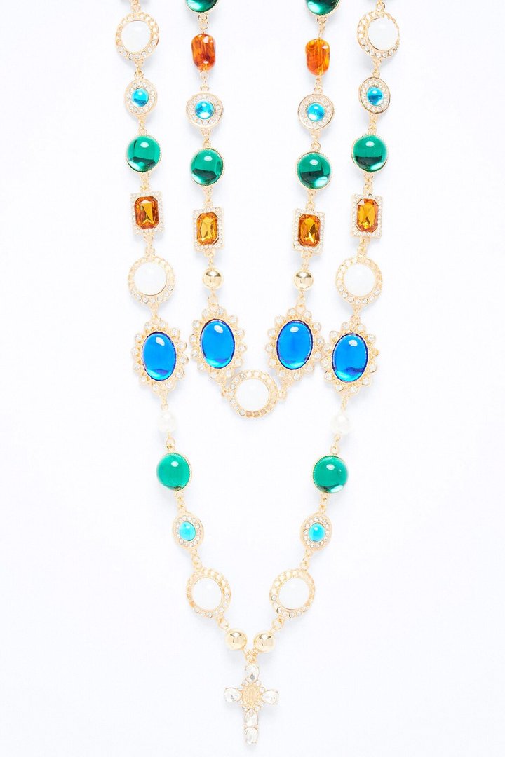 Wonders Of Beauty Layered Necklace - Gold/Multi