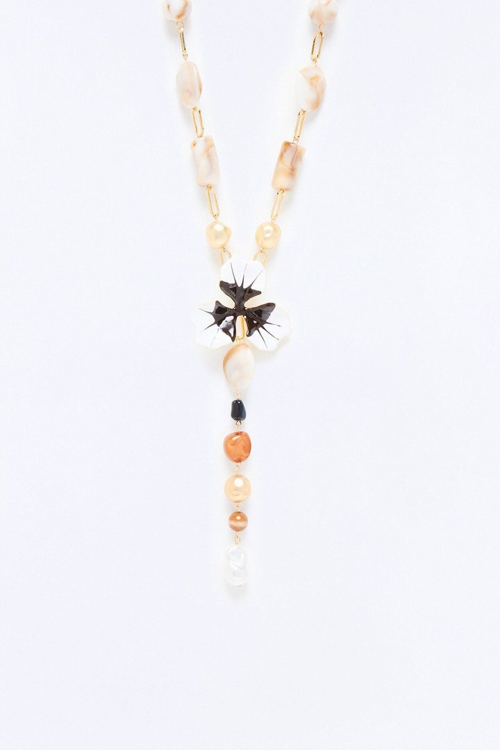 Lazy Daisy Necklace - Beige