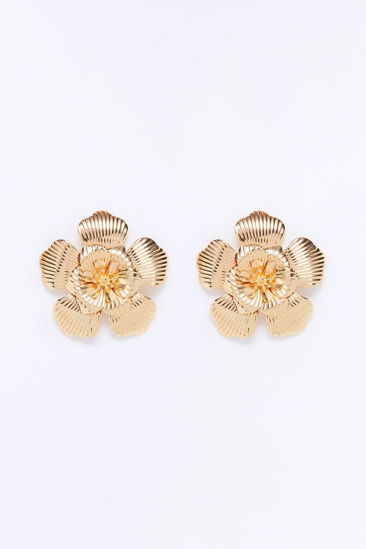 Sunlit Petals Earrings - Gold