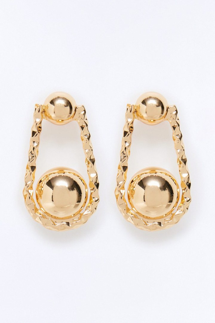 Knock Em Down Earrings - Gold