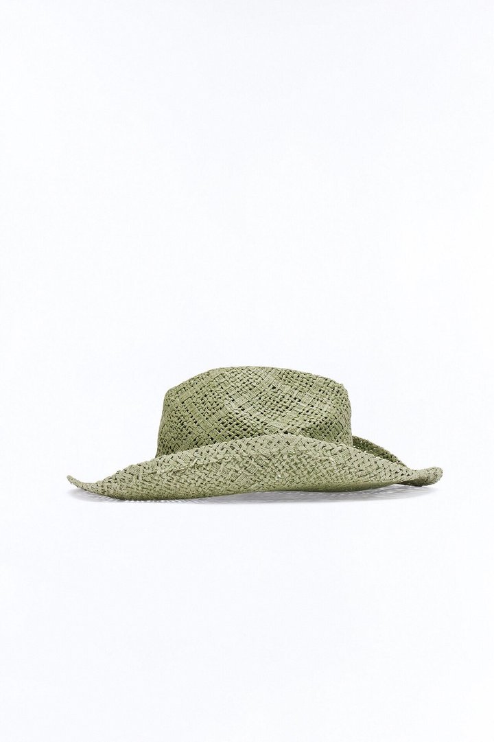 Maui Vacation Straw Cowboy Hat - Green