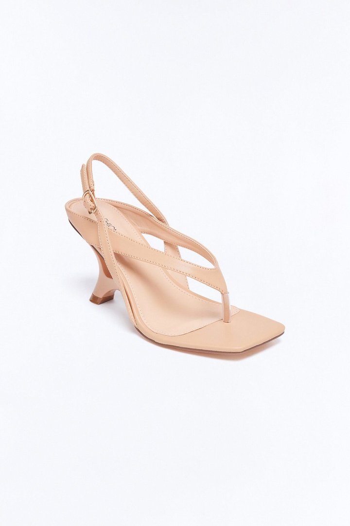 Zoya Thong Slingback Novelty Wedges - Camel