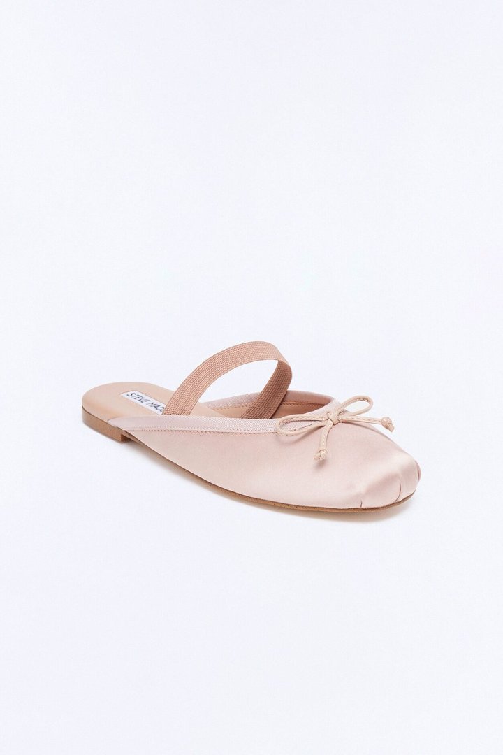 Steve Madden Cutesy Satin Ballet Flats - Blush