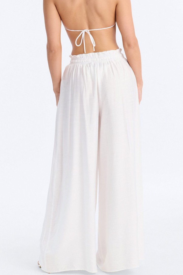 Lainey High Rise Wide Leg Pant 33″ - White