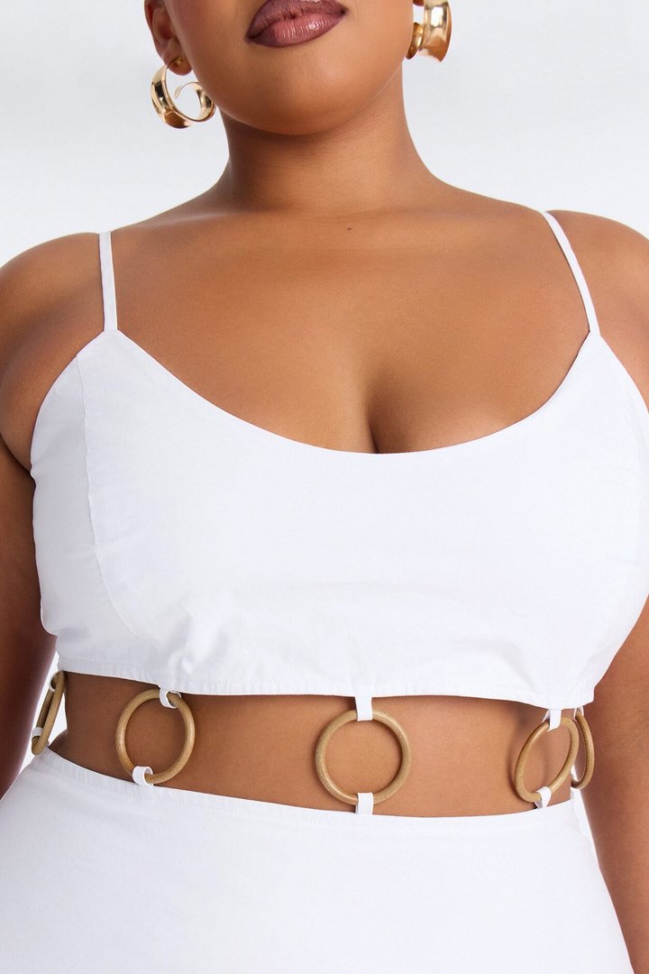 Paulina Poplin Maxi Dress - White