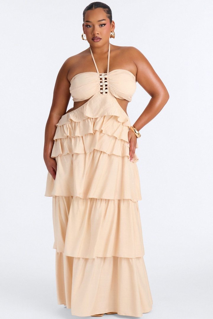 Chic Before Noon Maxi Dress - Oatmeal