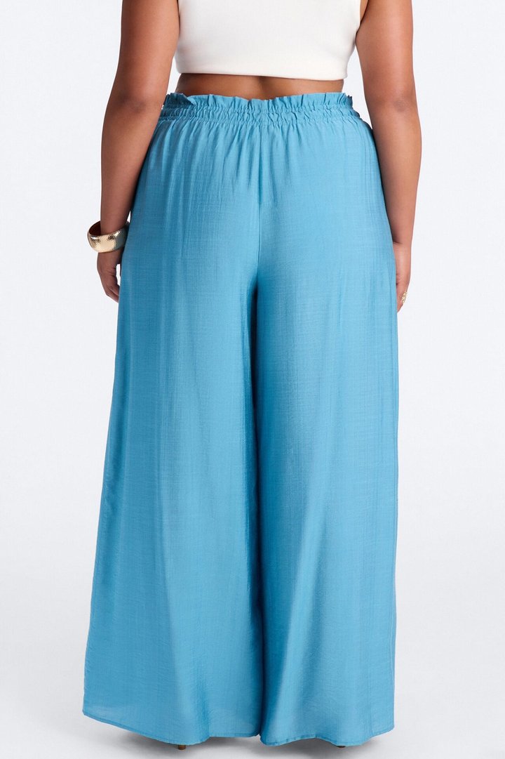 Lainey High Rise Wide Leg Pant 33″ - Teal