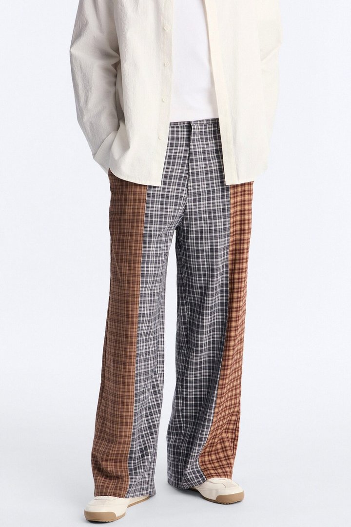 Relaxed Feedback Plaid Pant - Multi Color