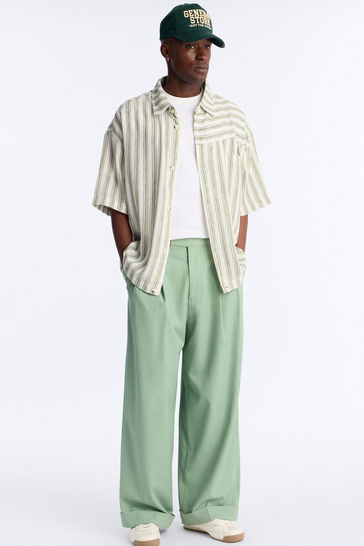 Wide Leg Vanderbilt Gurkha Trouser - Green