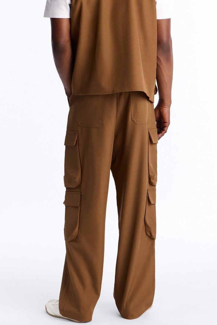 Baggy Lumina All Over Pocket Trouser - Brown