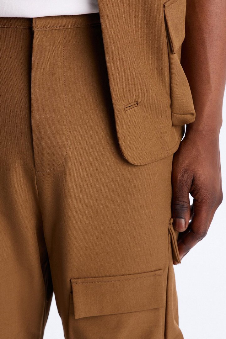 Baggy Lumina All Over Pocket Trouser - Brown