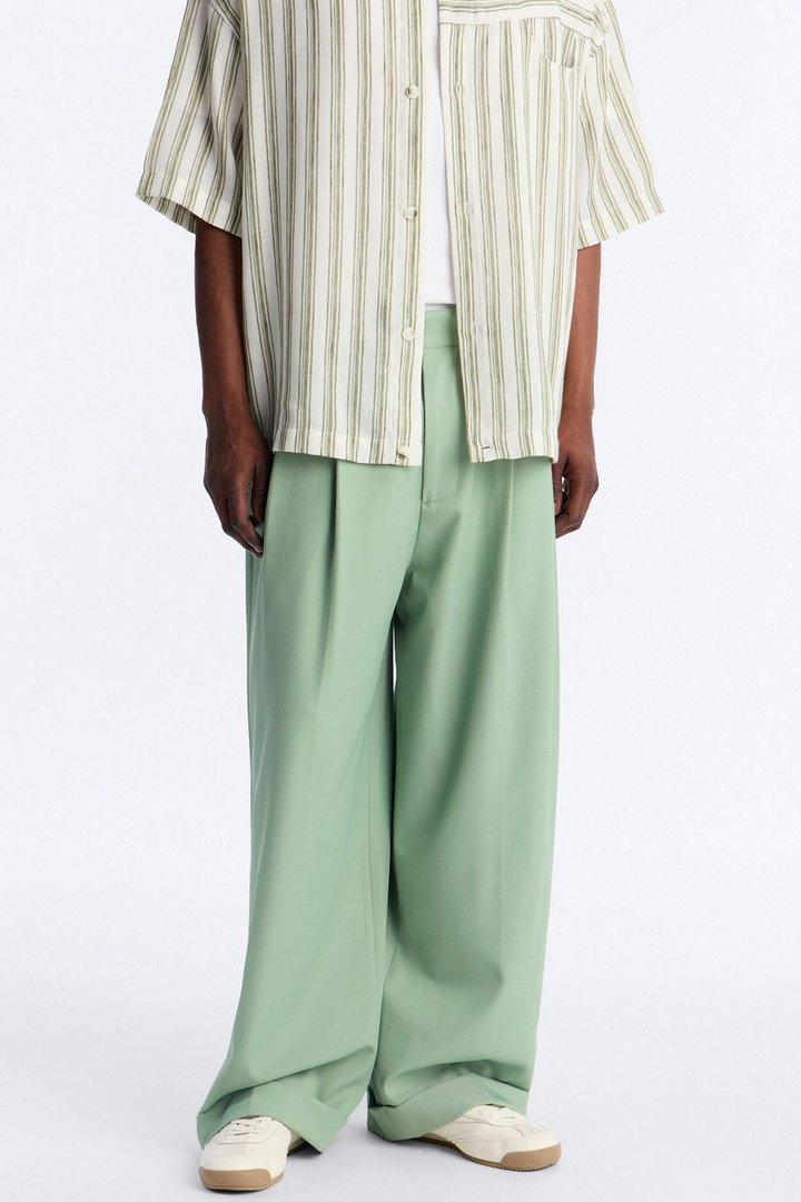 Relaxed Daycation Stripe Button Up Shirt - Green/combo