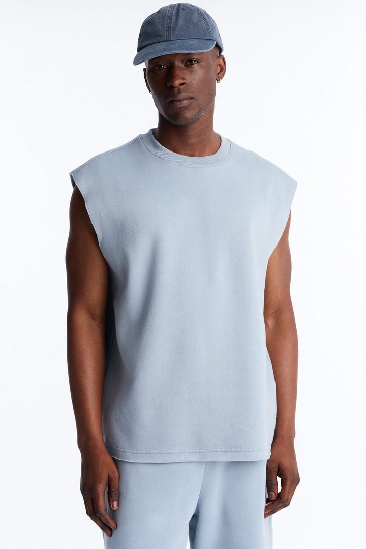 Tyson Relaxed Muscle Tee - Slate Blue