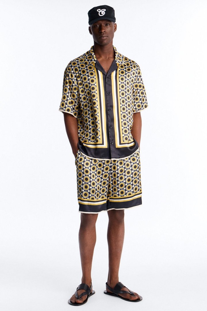 Relaxed Coded Luxe Short - Yellow/combo