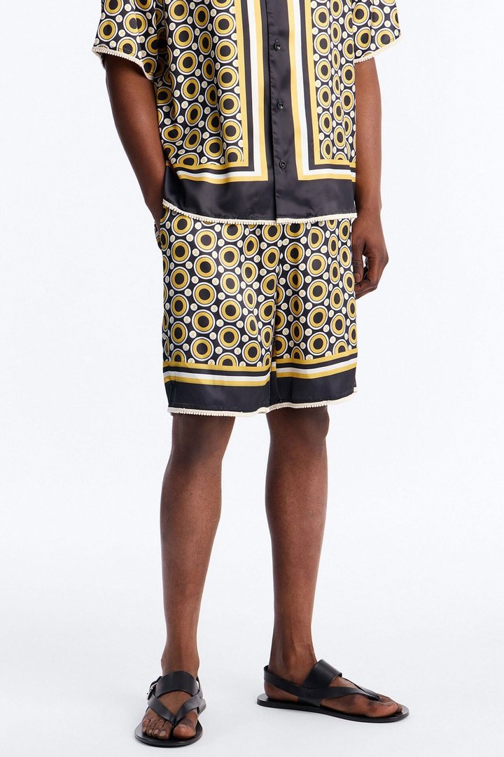 Relaxed Coded Luxe Short - Yellow/combo
